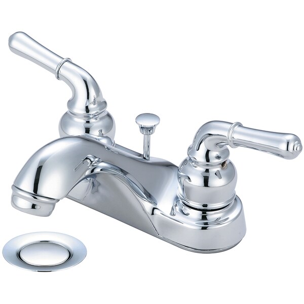 Olympia Faucets Two Handle Bathroom Faucet, NPSM, Centerset, Polished Chrome, Spout Reach: 4.13" L-7240 - main